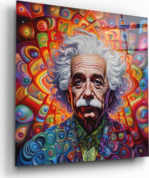 Albert Einstein Cam Tablo | Hediyelik, Dekoratif, Ofis, Mutfak