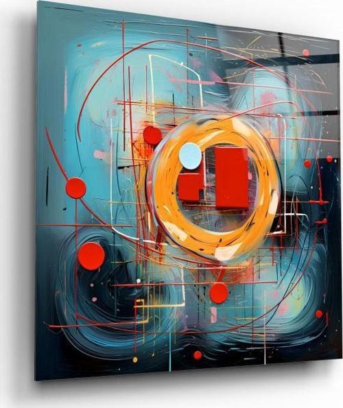 Soyut Cam Tablo | Hediyelik, Dekoratif, Ofis, Mutfak