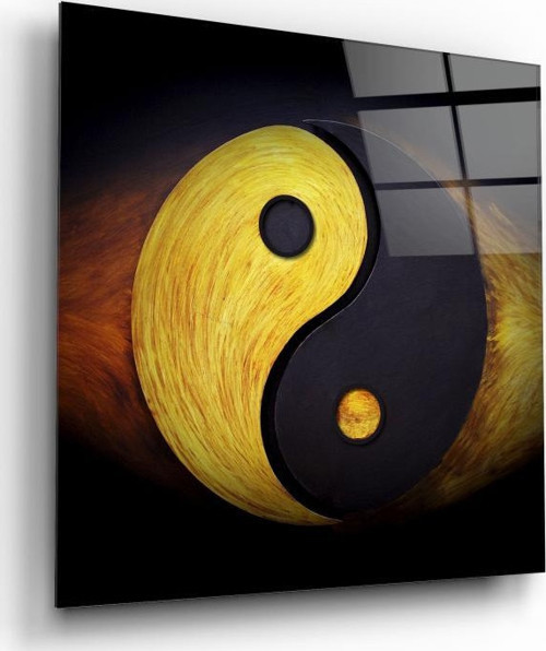 Ying Yang Cam Tablo | Hediyelik, Dekoratif, Ofis, Mutfak
