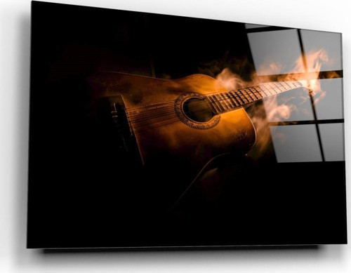 Gitar Cam Tablo | Hediyelik, Dekoratif, Ofis, Mutfak