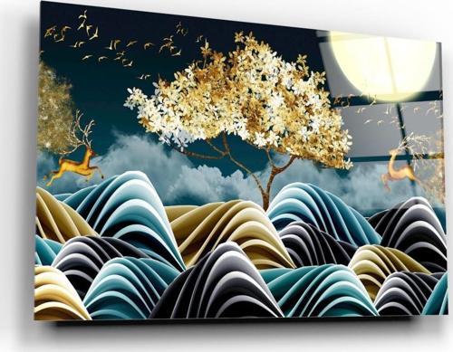 Gold Tema Cam Tablo | Hediyelik, Dekoratif, Ofis, Mutfak