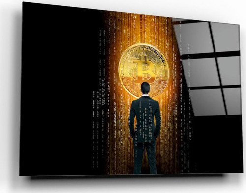 Bitcoin Cam Tablo | Hediyelik, Dekoratif, Ofis, Mutfak