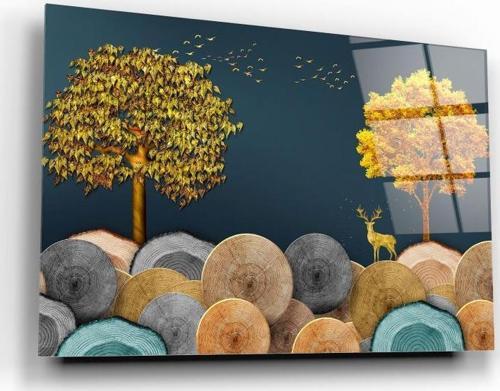 Ağaç Cam Tablo | Hediyelik, Dekoratif, Ofis, Mutfak 
