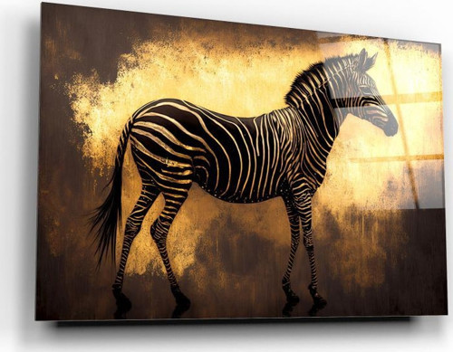 Gold Zebra Cam Tablo | Hediyelik, Dekoratif, Ofis, Mutfak