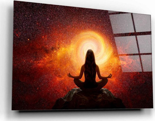 Meditasyon Cam Tablo | Hediyelik, Dekoratif, Ofis, Mutfak