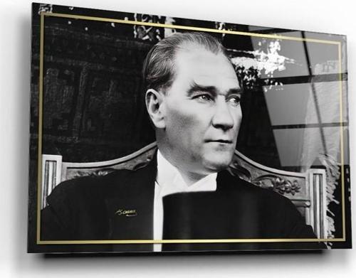 Atatürk Cam Tablo | Hediyelik, Dekoratif, Ofis, Mutfak 