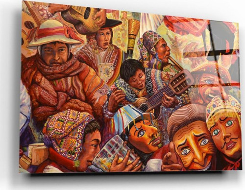 Silüetler Cam Tablo | Hediyelik, Dekoratif, Ofis, Mutfak