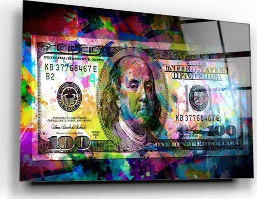 Neon Dolar Cam Tablo | Hediyelik, Dekoratif, Ofis, Mutfak