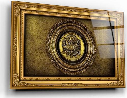 Osmanlı Tuğrası Cam Tablo | Hediyelik, Dekoratif, Ofis, Mutfak 