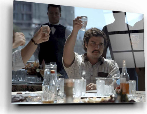 Pablo Escobar Narcos Cam Tablo | Hediyelik, Dekoratif, Ofis, Mutfak