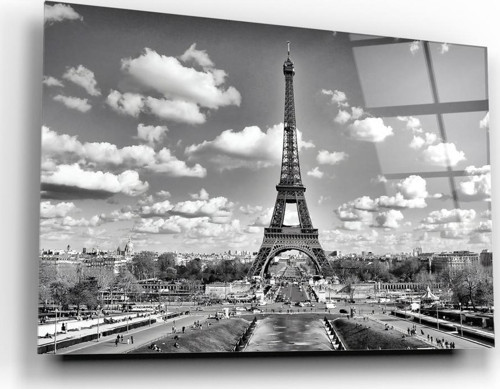 Paris Manzarası Cam Tablo | Hediyelik, Dekoratif, Ofis, Mutfak