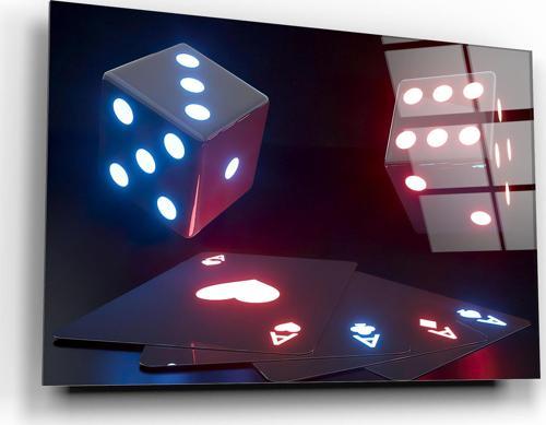 Neon Zarlar Cam Tablo | Hediyelik, Dekoratif, Ofis, Mutfak 