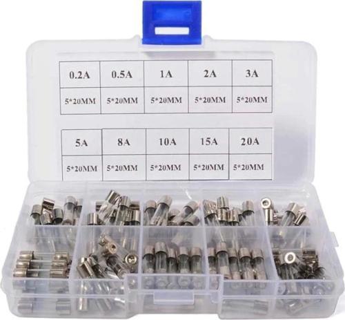 5x20mm Cam Sigorta Seti Kutulu - 100 Adet