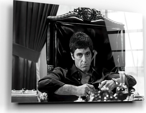 Tony Montana Cam Tablo | Hediyelik, Dekoratif, Ofis, Mutfak