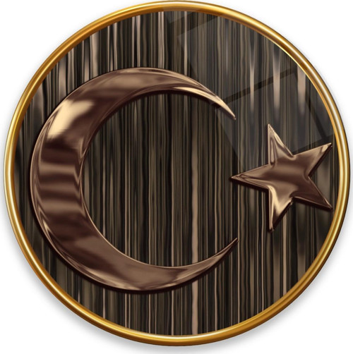 Bayrak Yuvarlak Cam Tablo | Hediyelik, Dekoratif, Ofis, Mutfak