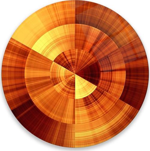 Soyut Yuvarlak Cam Tablo | Hediyelik, Dekoratif, Ofis, Mutfak 