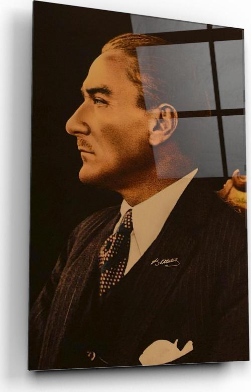 Atatürk Cam Tablo | Hediyelik, Dekoratif, Ofis, Mutfak 
