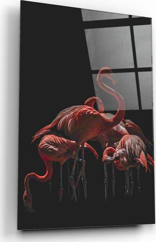 Flamingo Cam Tablo | Hediyelik, Dekoratif, Ofis, Mutfak 
