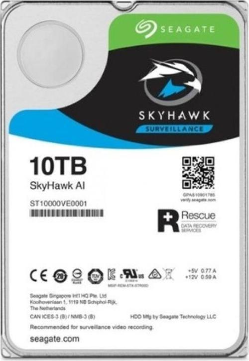10TB 3.5'' SKYHAWK AI 7200RPM 256MB SATA3 PC HDD ST10000VE001 (SV35 7/24)