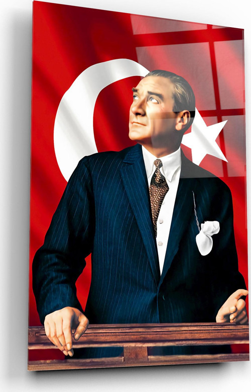 Atatürk Cam Tablo | Hediyelik, Dekoratif, Ofis, Mutfak