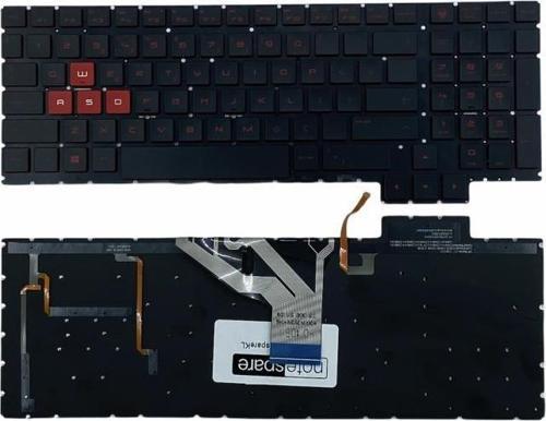 HP Omen 15-ce002nt (1WQ61EA) Uyumlu Laptop Klavye Işıklı Siyah TR