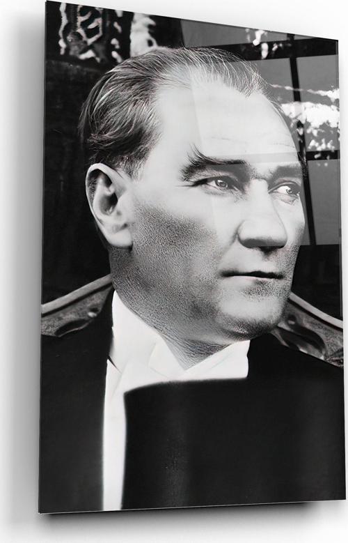 Atatürk Cam Tablo | Hediyelik, Dekoratif, Ofis, Mutfak 