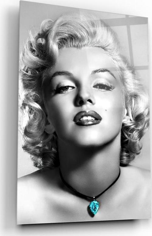 Marilyn Monroe Cam Tablo | Hediyelik, Dekoratif, Ofis, Mutfak 