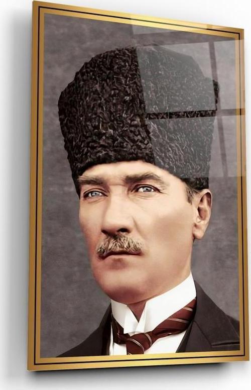 Atatürk Cam Tablo | Hediyelik, Dekoratif, Ofis, Mutfak 