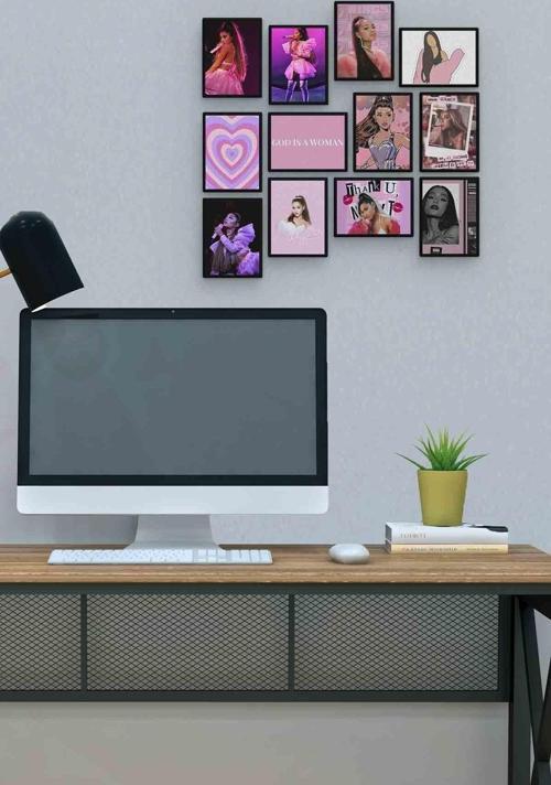 Ariana Grande 12 Parça Mdf (ahşap) Tablo Ofis Boyu 