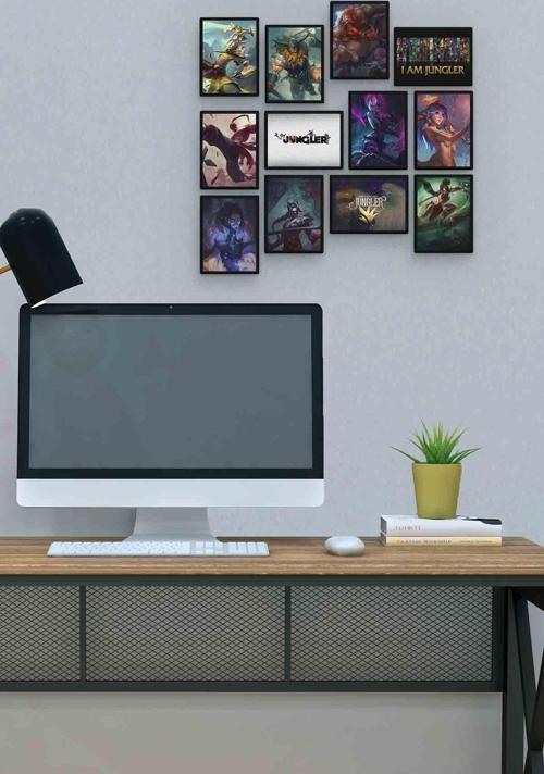 Lol Jungle 12 Parça Mdf Ahşap Tablo Ofis Boyu 