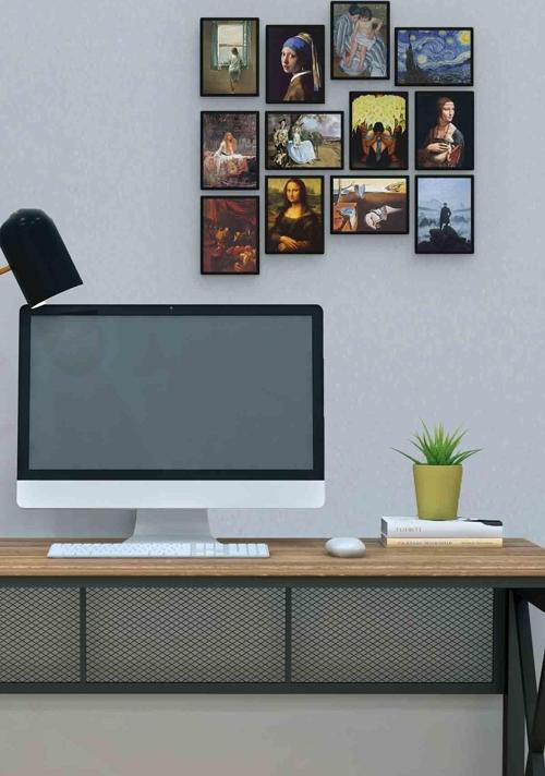 Sanat Eserleri 12 Parça Mdf (ahşap) Tablo Ofis Boyu 