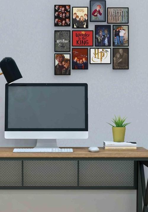 Wesley Ailesi 12 Parça Mdf (ahşap) Tablo Ofis Boyu 