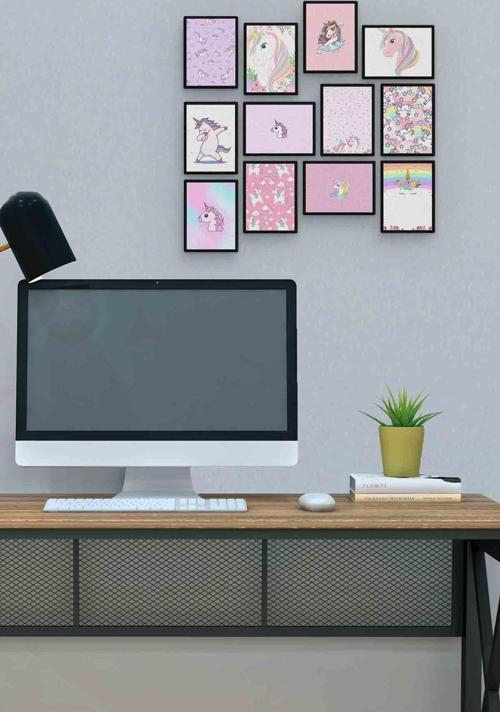 Unicorn 12 Parça Mdf (ahşap) Tablo Ofis Boyu 
