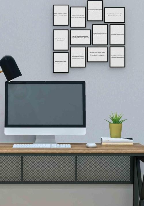 Yıldız Tilbe 12 Parça Mdf (ahşap) Tablo Ofis Boyu 
