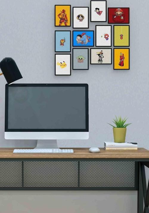 Movies 12 Parça Mdf (ahşap) Tablo Ofis Boyu 