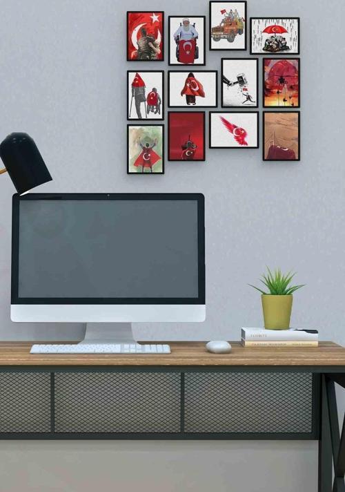 On Beş Temmuz 12 Parça Mdf (ahşap) Tablo Ofis Boyu 