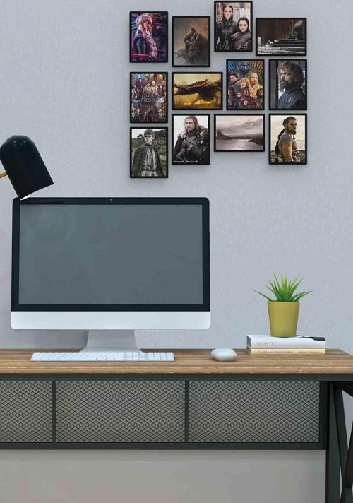 Game Of Thrones 12 Parça Mdf (ahşap) Tablo Ofis Boyu 