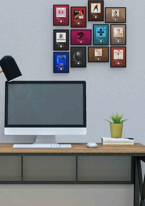 Yabancı Pop 12 Parça Mdf (ahşap) Tablo Ofis Boyu 