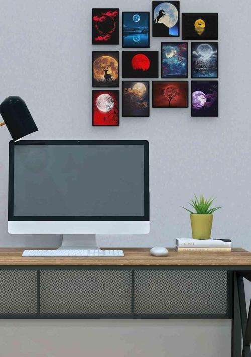 Gece 12 Parça Mdf (ahşap) Tablo Ofis Boyu 