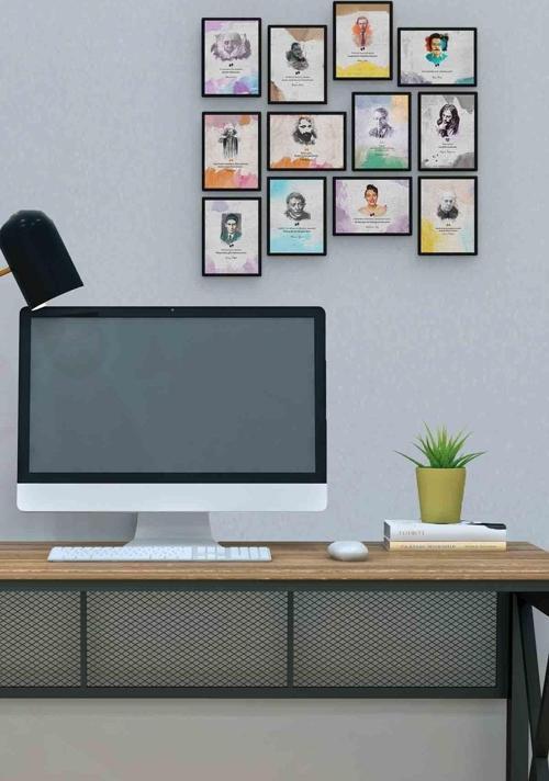 Değerli Sözler 12 Parça Mdf (ahşap) Tablo Ofis Boyu 