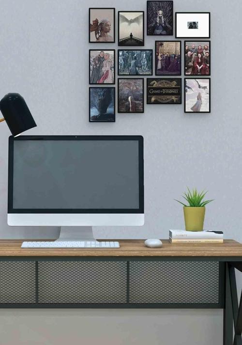 Game Of Thrones 12 Parça Mdf (ahşap) Tablo Ofis Boyu 