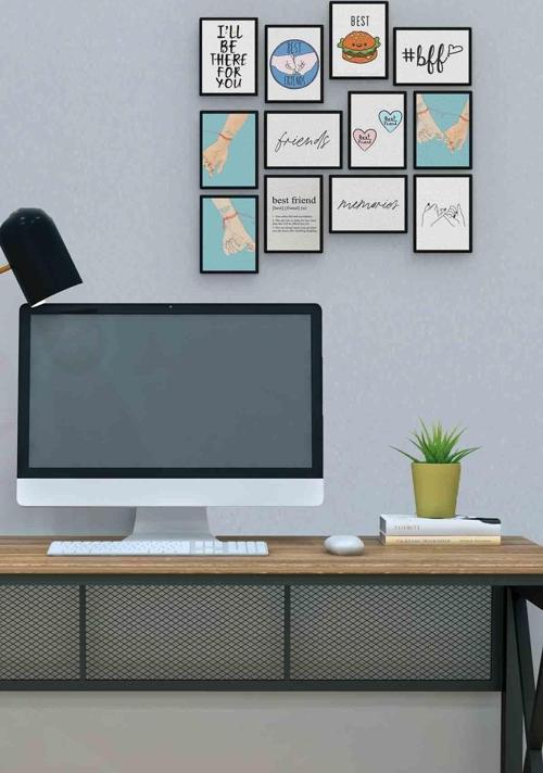 Best Friend 12 Parça Mdf (ahşap) Tablo Ofis Boyu 