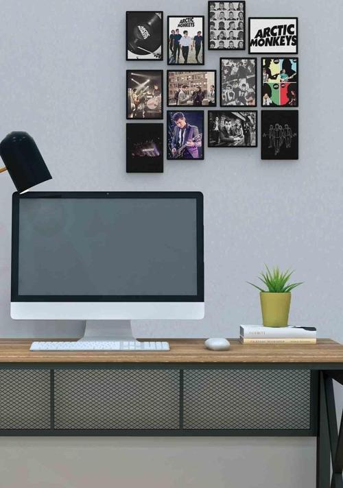 Arctic Monkeys 12 Parça Mdf (ahşap) Tablo Ofis Boyu 