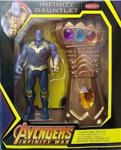 Mavi Işıklı Thanos Ve Eldiveni 2 Li Oyuncak Figür Thanos