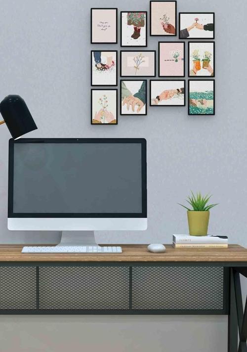 Papatya 12 Parça Mdf (ahşap) Tablo Ofis Boyu 