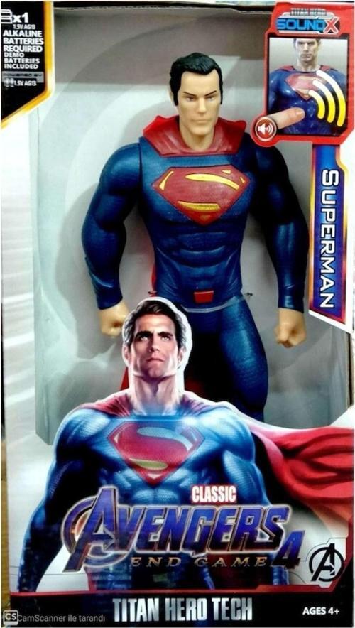 Avengers Süperman Oyuncak Karakter Sesli Işıklı 30 Cm