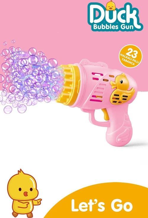 Baloncuk Köpük Tabancası Likitli Pilli 23 Delikli Köpük Baloncuk Makinesi Bubble Gun