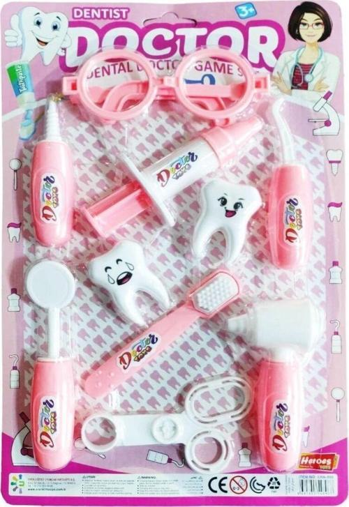 Çantalı Diş Doktoru Seti - Pembe