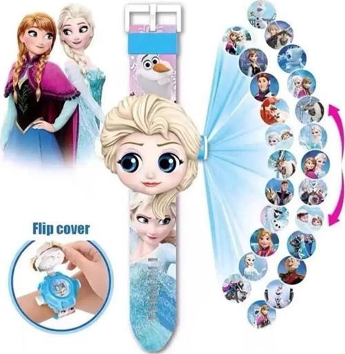 Kız Çocuk Mavi Projeksiyonlu Saat