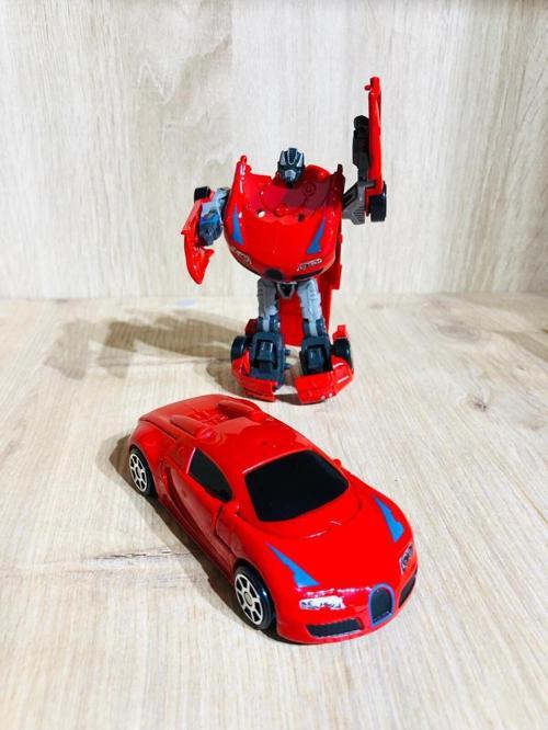 Dönüşebilen Metal Araçlar 12 Cm  Kırmızı